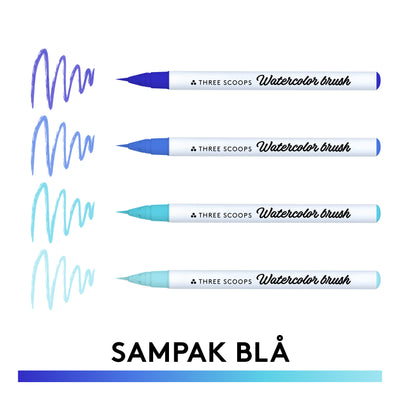 Watercolor brush -  Blå sampak