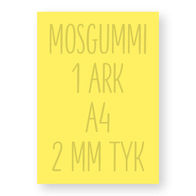 Gul mosgummi A4 (1 ark)