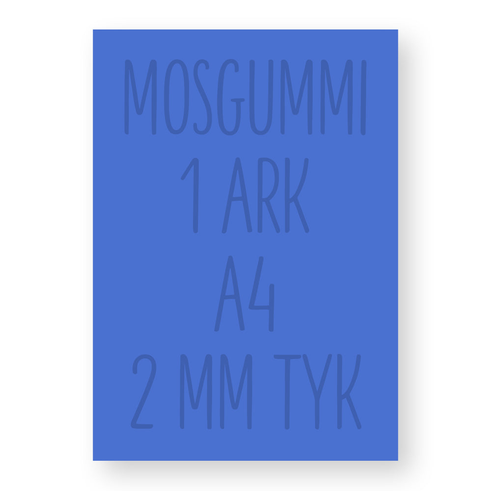 Blå mosgummi A4 (1 ark)