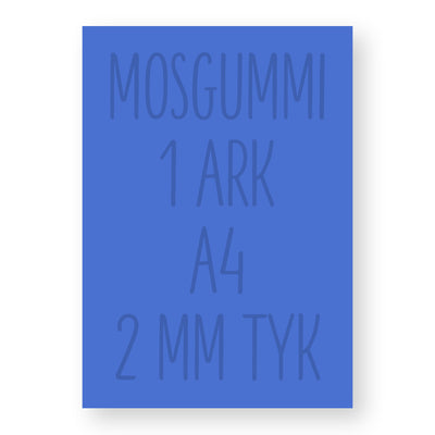 Blå mosgummi A4 (1 ark)