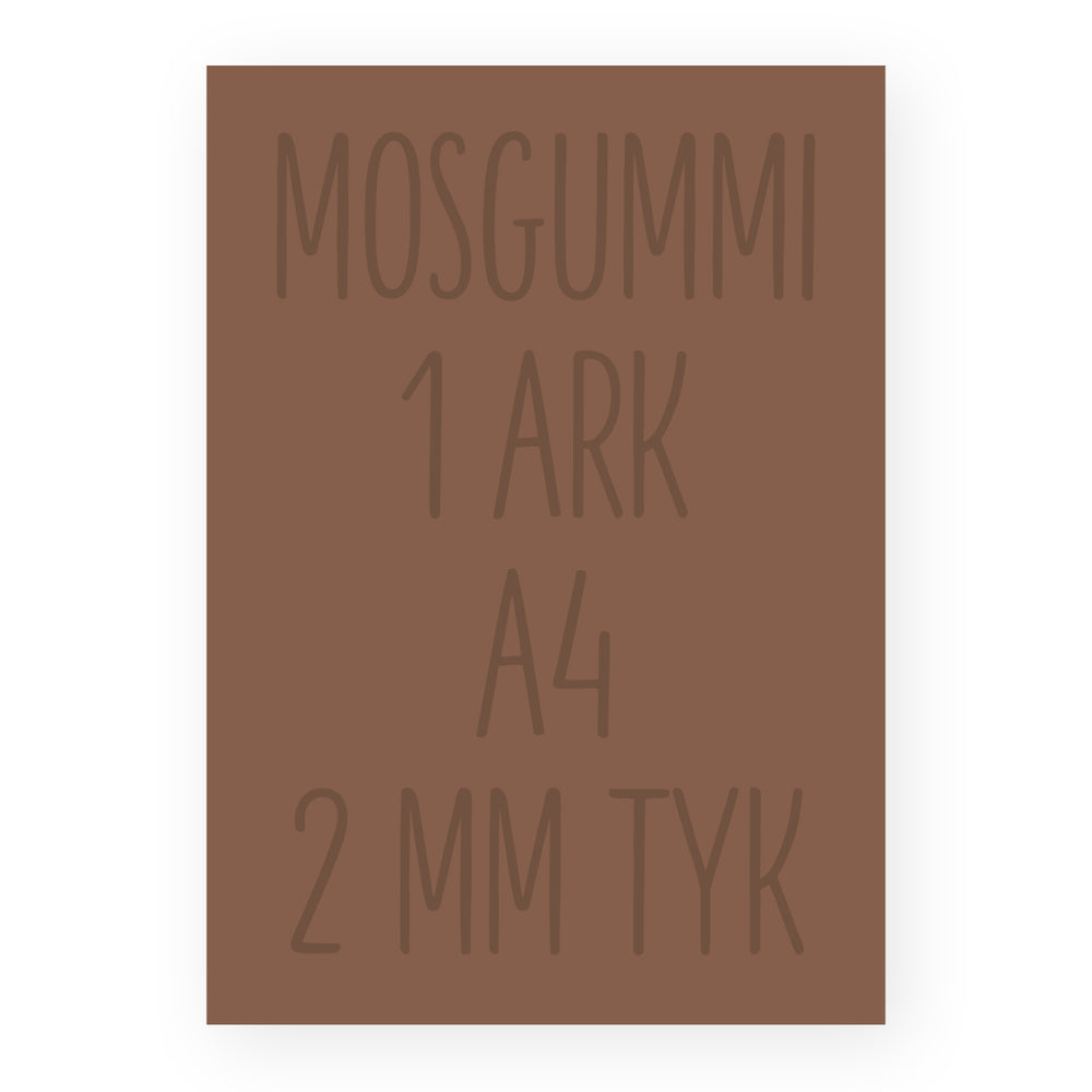 Brun mosgummi A4 (1 ark)