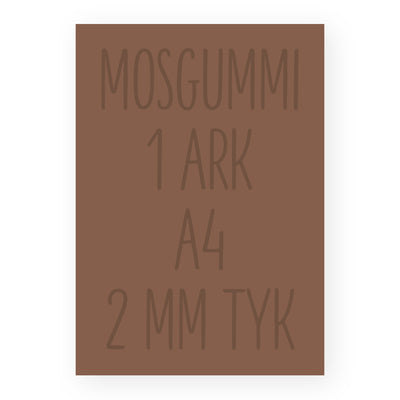 Brun mosgummi A4 (1 ark)