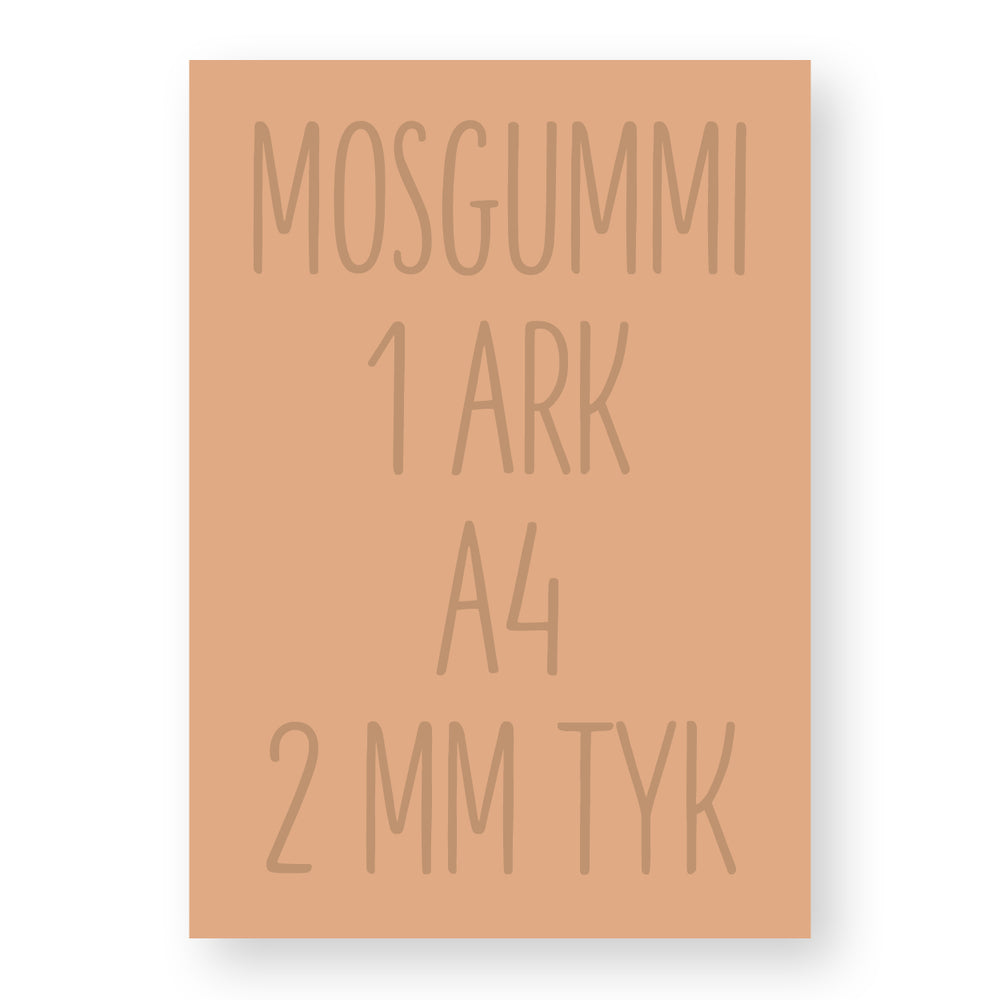 Lysebrun mosgummi A4 (1 ark)