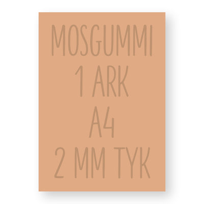 Lysebrun mosgummi A4 (1 ark)