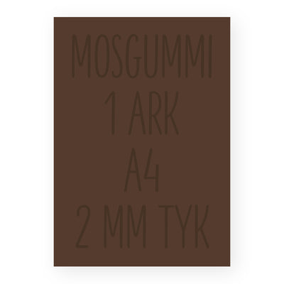 Mørkebrun mosgummi A4 (1 ark)