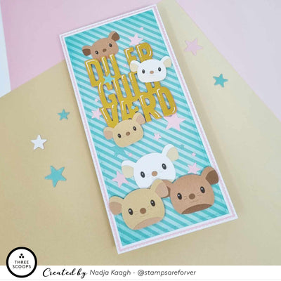 Blonde slimline card dies